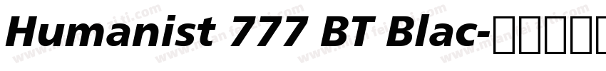 Humanist 777 BT Blac字体转换